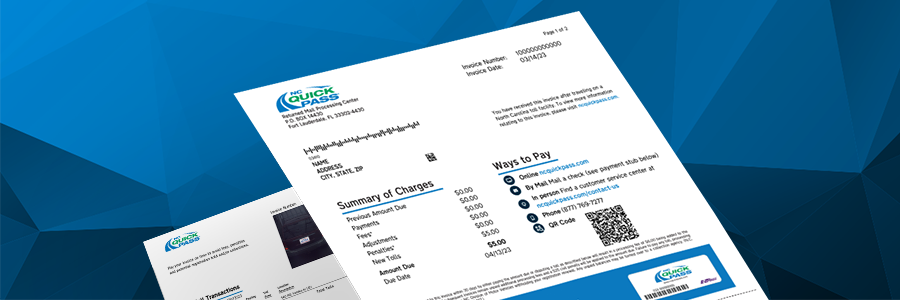 ways to pay - toll invoice