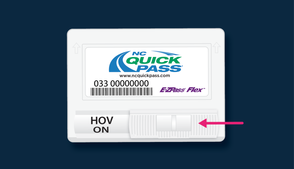 NC Quick Pass Flex transponder