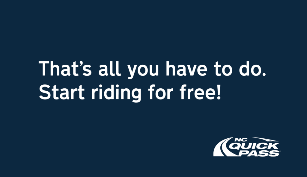 That's all you have to do. Start riding for free!