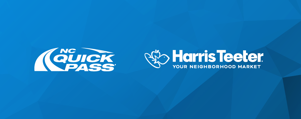 Logos for NC Quick Pass and Harris Teeter